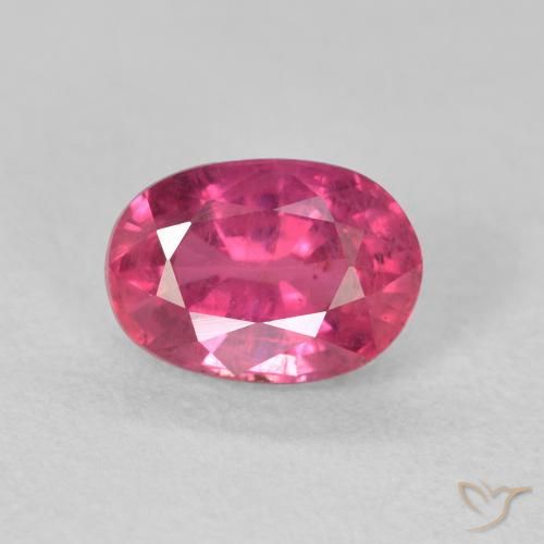 1.28ct Natürlicher Rosaig-rot Rubin, Oval, VS