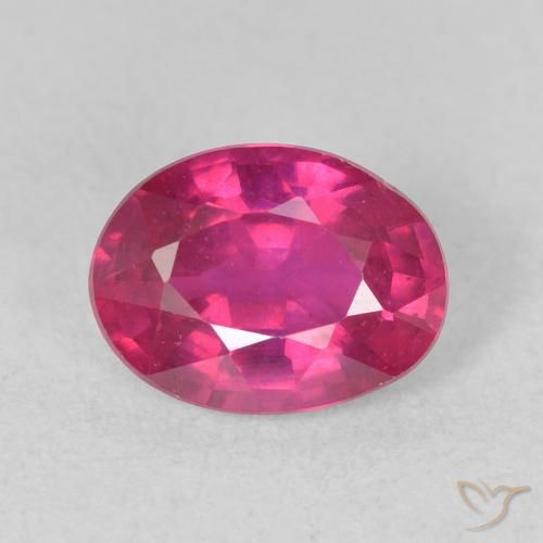 1.62ct Natürlicher Rosaig-rot Rubin, Oval, VS