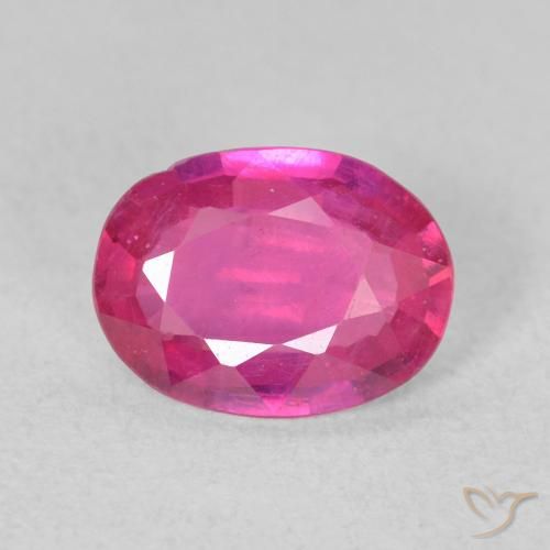 1.16ct Natürlicher Medium Dark-Pink Rubin, Oval, VS
