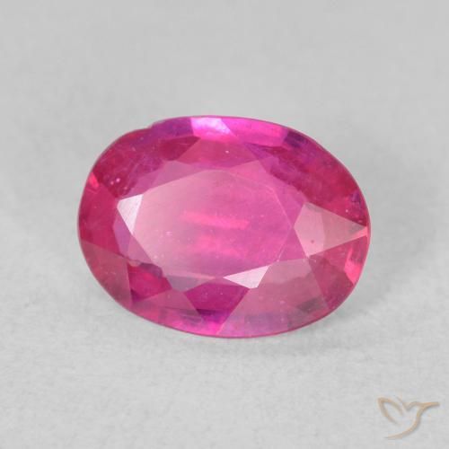 9,17 ctw natürlicher Medium Dark-Pink Rubin, Oval, VS