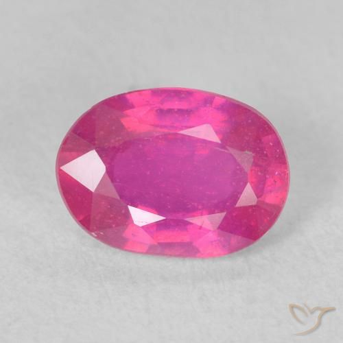 1.61ct Natürlicher Medium Dark-Pink Rubin, Oval, VS