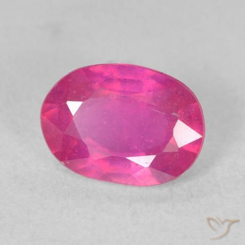 9,17 ctw natürlicher Medium Dark-Pink Rubin, Oval, VS