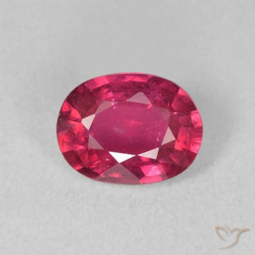 1.53ct Natürlicher Hellrot Rubin, Oval, VS