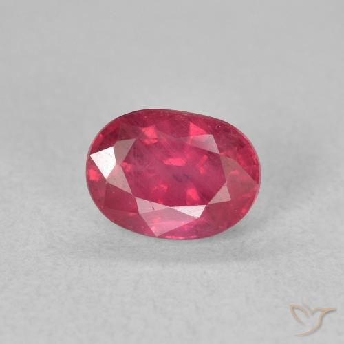 1.41ct Natürlicher Rosaig-rot Rubin, Oval, VS