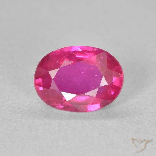 1.43ct Natürlicher Medium Dark-Pink Rubin, Oval, VS