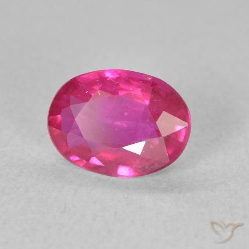 9,17 ctw natürlicher Medium Dark-Pink Rubin, Oval, VS