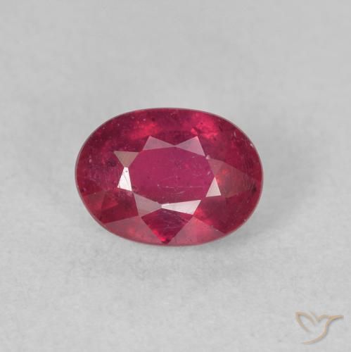 1.53ct Natürlicher Tiefes rötliches Rosa Rubin, Oval, VS