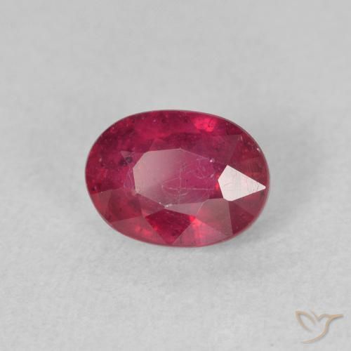 9,17 ctw natürlicher Tiefes rötliches Rosa Rubin, Oval, VS