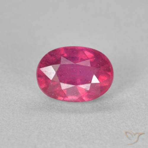 1.39ct Natürlicher Hellrot Rubin, Oval, VS
