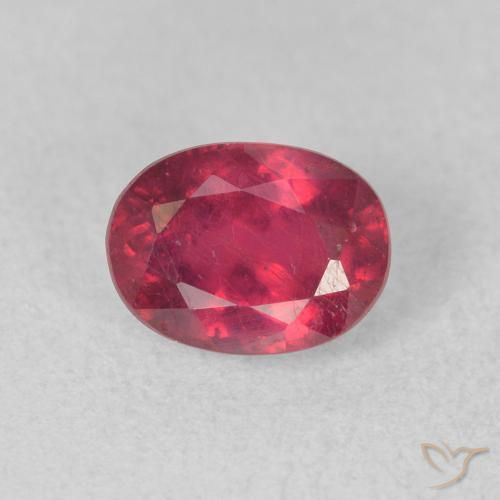 1.20ct Natürlicher Tiefes rötliches Rosa Rubin, Oval, VS