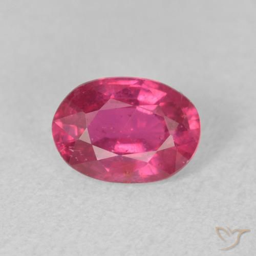 0.98ct Natürlicher Hellrot Rubin, Oval, VS, Photo A