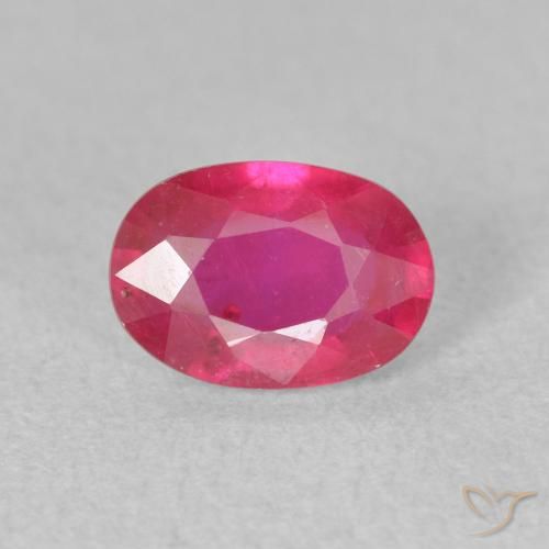 1.01ct Natürlicher Hellrot Rubin, Oval, VS