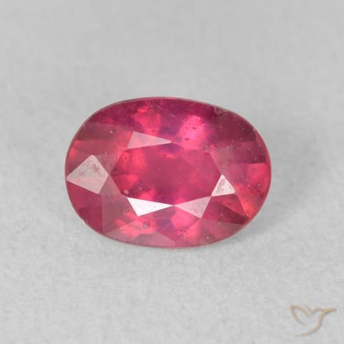 1.08ct Natürlicher Rosaig-rot Rubin, Oval, VS