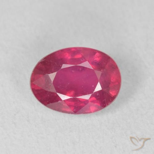 1.12ct Natürlicher rötlich-rosa Rubin, Oval, VS
