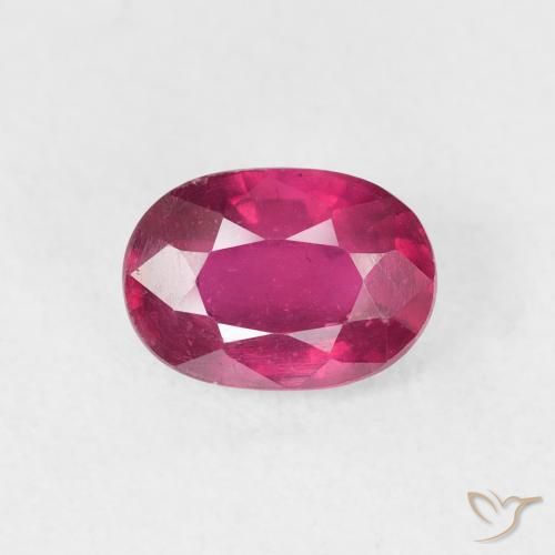 1.32ct Natürlicher Rosaig-rot Rubin, Oval, VS