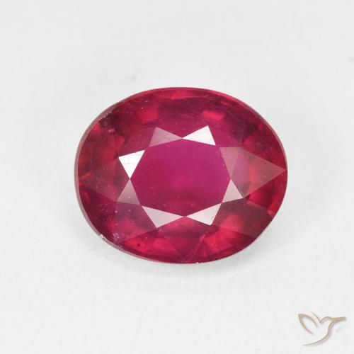 5.05ct Natürlicher Medium Dark-Red Rubin, Oval, VS