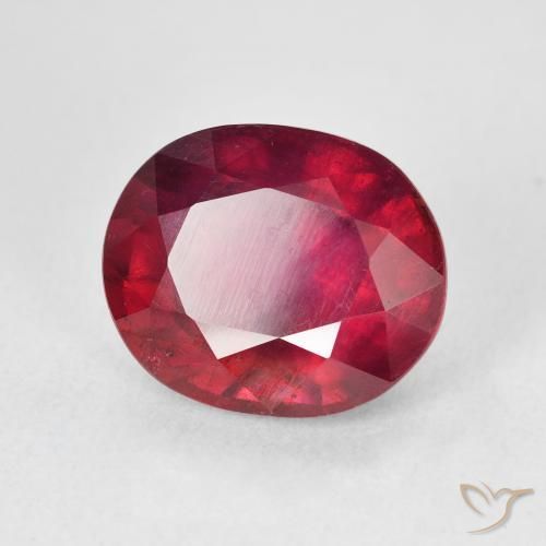 9,17 ctw natürlicher Medium Dark-Red Rubin, Oval, VS