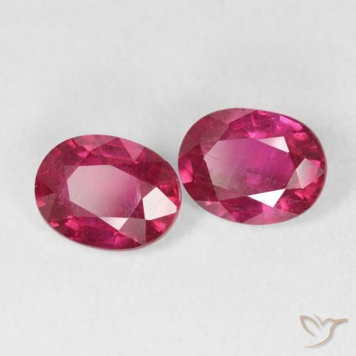 3.09 ct natürliche Hellrot Rubin-Edelsteine, Oval, VS
