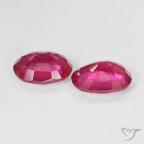 3.09 ct natürliche Hellrot Rubin-Edelsteine, Oval, VS