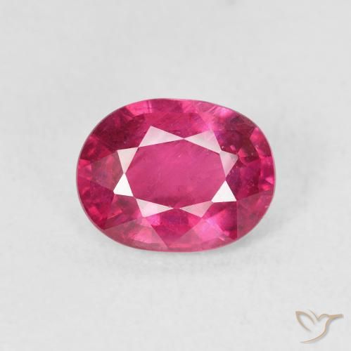 1.59ct Natürlicher Hellrot Rubin, Oval, VS
