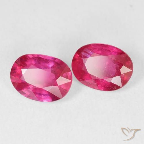 3.10 ct natürliche Medium Dark-Pink Rubin-Edelsteine, Oval, VS