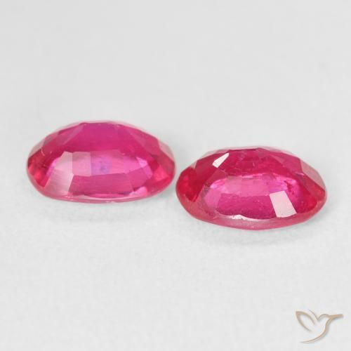 3.10 ct natürliche Medium Dark-Pink Rubin-Edelsteine, Oval, VS