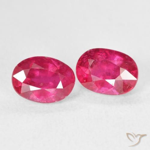 2.82 ct natürliche Medium Dark-Pink Rubin-Edelsteine, Oval, VS