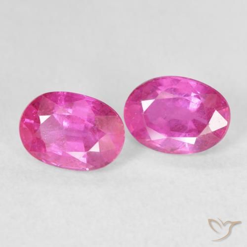 2.54 ct natürliche Tiefes Magenta Rubin-Edelsteine, Oval, VS