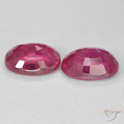 3.58 ct natürliche Rosaig-rot Rubin-Edelsteine, Oval, VS-SI