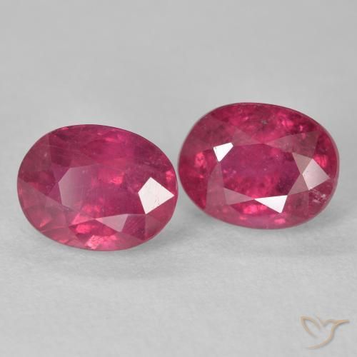 4.77 ct natürliche Rosaig-rot Rubin-Edelsteine, Oval, VS-SI
