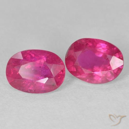 3.47 ct natürliche Rosaig-rot Rubin-Edelsteine, Oval, VS-SI