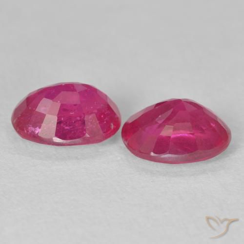 3.47 ct natürliche Rosaig-rot Rubin-Edelsteine, Oval, VS-SI
