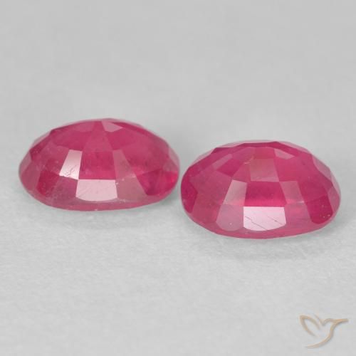 3.72 ct natürliche Mittelrot Rubin-Edelsteine, Oval, VS-SI