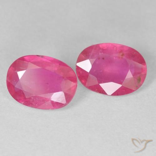 2.87 ct natürliche Rosaig-rot Rubin-Edelsteine, Oval, VS-SI