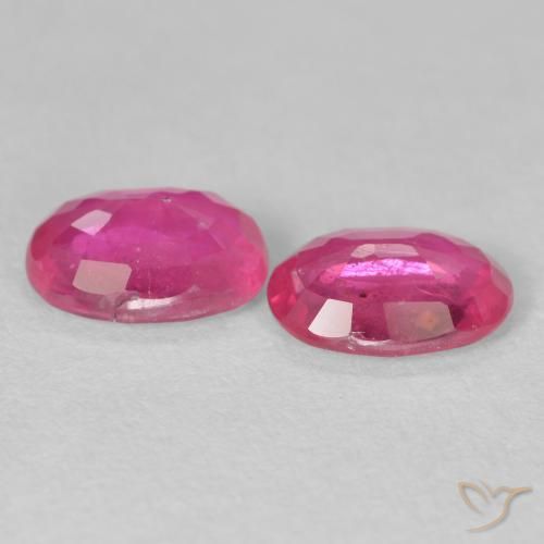 2.87 ct natürliche Rosaig-rot Rubin-Edelsteine, Oval, VS-SI