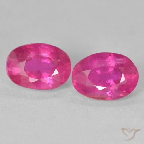 3.70ctw Natürlicher Medium Dark-Pink Rubin, Oval, VS-SI