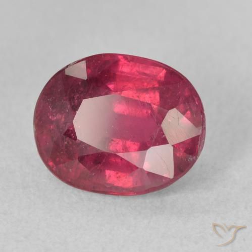 3.58ct Natürlicher dunkelrot Rubin, Oval, VS-SI