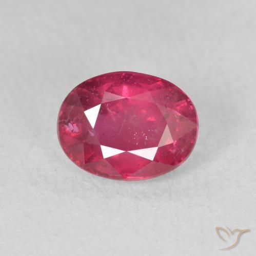 1.82ct Natürlicher Rosaig-rot Rubin, Oval, VS-SI