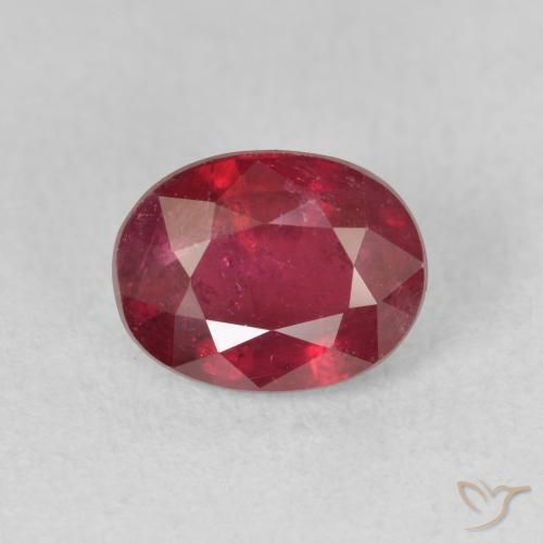 2.13ct Natürlicher Tiefes rötliches Rosa Rubin, Oval, VS-SI