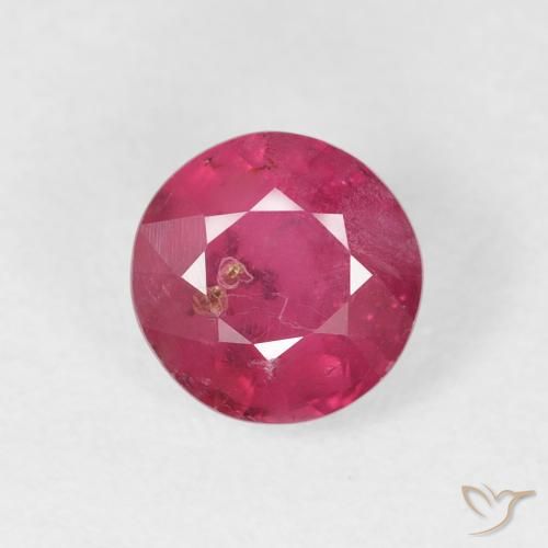 1.80ct Natürlicher Rosaig-rot Rubin, Runden, SI