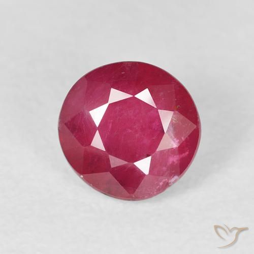 1.36ct Natürlicher Mittelrot Rubin, Runden, VS-SI