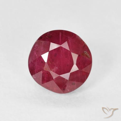 1.68ct Natürlicher tiefrot Rubin, Runden, VS-SI
