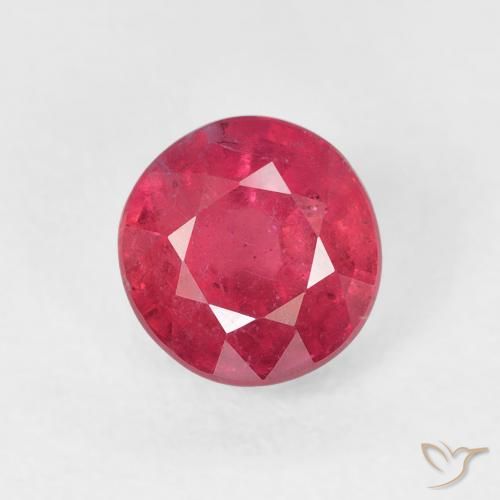 1.35ct Natürlicher Rosaig-rot Rubin, Runden, VS-SI