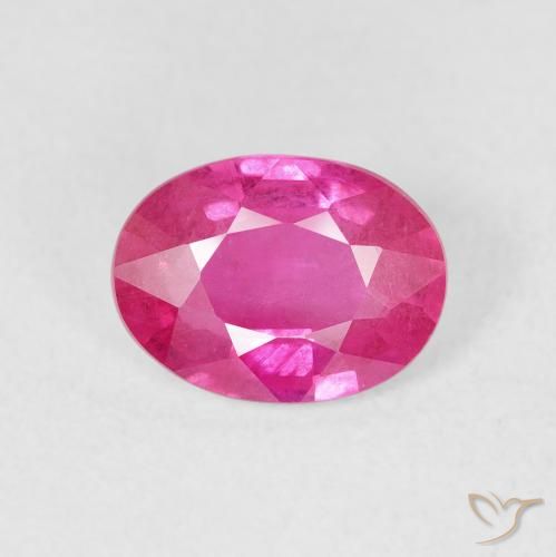 1.55ct Natürlicher Medium Dark-Pink Rubin, Oval, VS-SI
