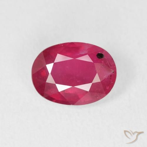 1.49ct Natürlicher Rosaig-rot Rubin, Oval, VS-SI