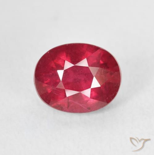 2.45ct Natürlicher Mittelrot Rubin, Oval, VS-SI