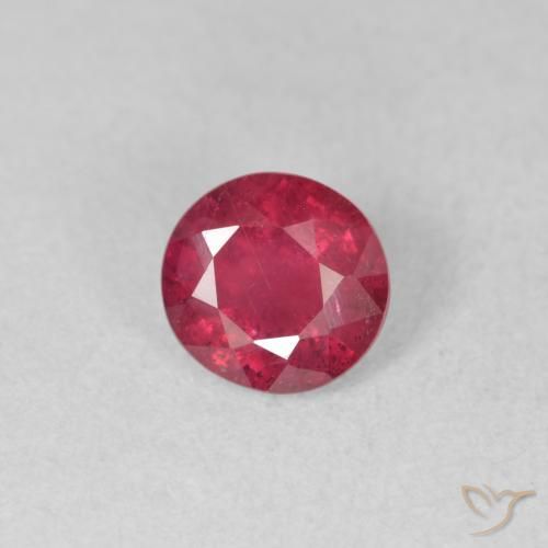 1.08ct Natürlicher Tiefrot Rubin, Runden, VS-SI