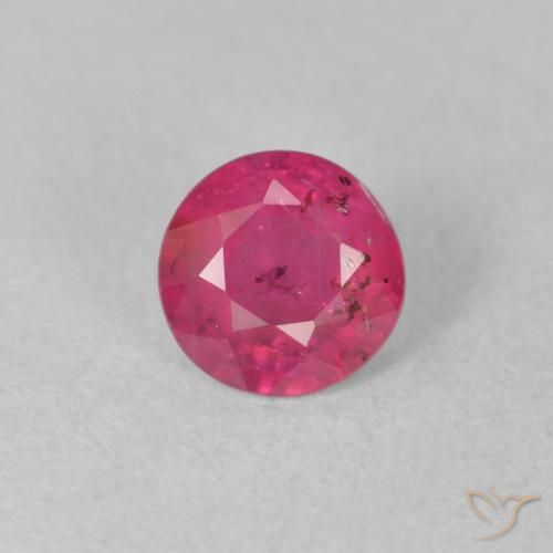 1.34ct Natürlicher rötlich-rosa Rubin, Runden, VS-SI