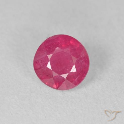 1.48ct Natürlicher Mittelrot Rubin, Runden, VS-SI