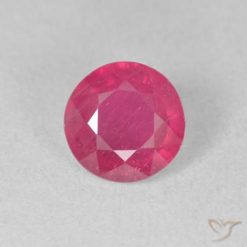 1.74ct Natürlicher Rosaig-rot Rubin, Runden, VS-SI